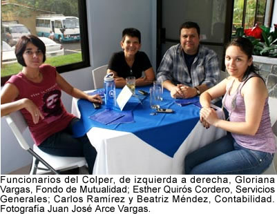 Colegio de Periodistas de Costa Rica funcionarios Gloriana Vargas, Esther Quirós, Carlos Ramínez y Beatriz Méndez